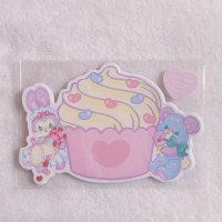 fluffy bunny×ayyjewel ダイカットメモ　バニラカップケーキ